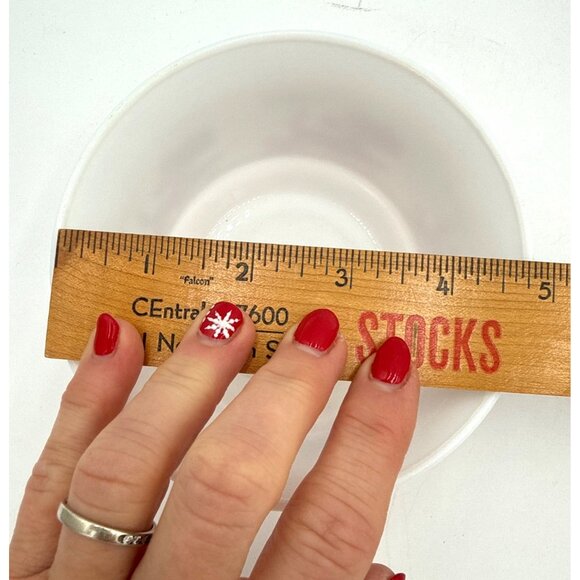 Vintage Hazel Atlas Platonite Milk Glass Red Scottie Dog Childrens Cereal Bowl - Picture 3 of 6